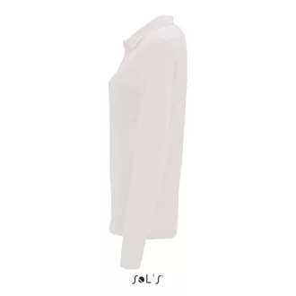   Női PERFECT hosszú ujjú galléros piké póló, SOL'S SO02083, White-S
