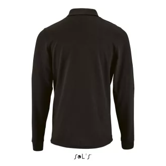   Férfi PERFECT hosszú ujjú galléros piké póló, SOL'S SO02087, Black-S