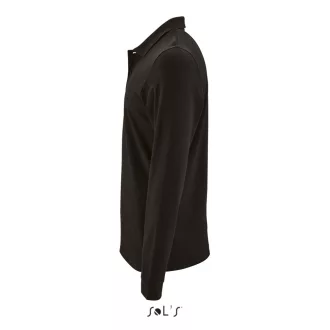   Férfi PERFECT hosszú ujjú galléros piké póló, SOL'S SO02087, Black-S