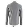 Férfi PERFECT hosszú ujjú galléros piké póló, SOL'S SO02087, Grey Melange-S