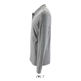  Férfi PERFECT hosszú ujjú galléros piké póló, SOL'S SO02087, Grey Melange-S