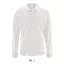 Férfi PERFECT hosszú ujjú galléros piké póló, SOL'S SO02087, White-S