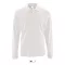 Férfi PERFECT hosszú ujjú galléros piké póló, SOL'S SO02087, White-XL