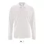 Férfi PERFECT hosszú ujjú galléros piké póló, SOL'S SO02087, White-XL