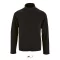 Férfi NORMAN cipzáras egyszerű polár pulóver, SOL'S SO02093, Black-L