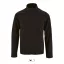 Férfi NORMAN cipzáras egyszerű polár pulóver, SOL'S SO02093, Black-L