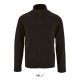 Férfi NORMAN cipzáras egyszerű polár pulóver, SOL'S SO02093, Black-L