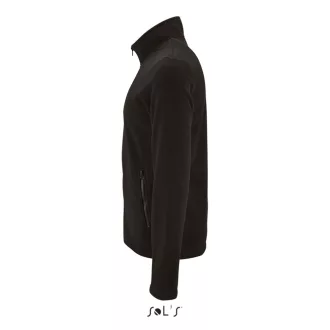   Férfi NORMAN cipzáras egyszerű polár pulóver, SOL'S SO02093, Black-S