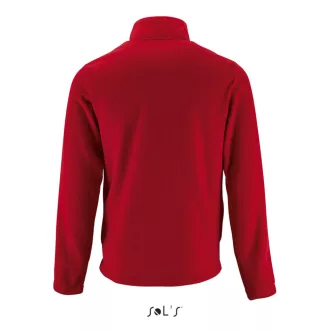   Férfi NORMAN cipzáras egyszerű polár pulóver, SOL'S SO02093, Red-S