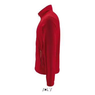   Férfi NORMAN cipzáras egyszerű polár pulóver, SOL'S SO02093, Red-S
