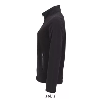  Női NORMAN cipzáras egyszerű polár pulóver, SOL'S SO02094, Black-S