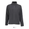 Női NORMAN cipzáras egyszerű polár pulóver, SOL'S SO02094, Charcoal Grey-L