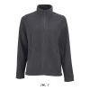 Női NORMAN cipzáras egyszerű polár pulóver, SOL'S SO02094, Charcoal Grey-S