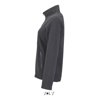   Női NORMAN cipzáras egyszerű polár pulóver, SOL'S SO02094, Charcoal Grey-S