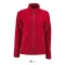 Női NORMAN cipzáras egyszerű polár pulóver, SOL'S SO02094, Red-2XL