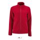 Női NORMAN cipzáras egyszerű polár pulóver, SOL'S SO02094, Red-2XL