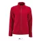 Női NORMAN cipzáras egyszerű polár pulóver, SOL'S SO02094, Red-XL