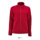 Női NORMAN cipzáras egyszerű polár pulóver, SOL'S SO02094, Red-XL