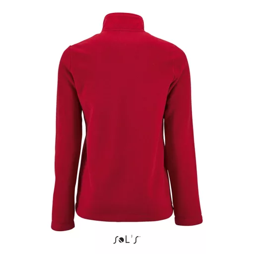 Női NORMAN cipzáras egyszerű polár pulóver, SOL'S SO02094, Red-XL