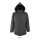 Uniszex ROBYN steppelt bélésű kabát, gallérba rejthető kapucnival, SOL'S SO02109, Charcoal Grey-2XL