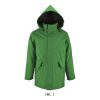 Uniszex ROBYN steppelt bélésű kabát, gallérba rejthető kapucnival, SOL'S SO02109, Kelly Green-4XL