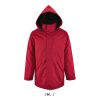 Uniszex ROBYN steppelt bélésű kabát, gallérba rejthető kapucnival, SOL'S SO02109, Red-4XL