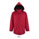 Uniszex ROBYN steppelt bélésű kabát, gallérba rejthető kapucnival, SOL'S SO02109, Red-4XL