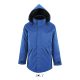 Uniszex ROBYN steppelt bélésű kabát, gallérba rejthető kapucnival, SOL'S SO02109, Royal Blue-S