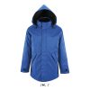 Uniszex ROBYN steppelt bélésű kabát, gallérba rejthető kapucnival, SOL'S SO02109, Royal Blue-XL