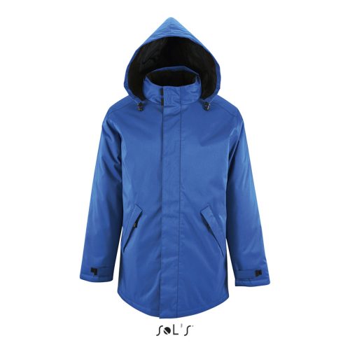 Uniszex ROBYN steppelt bélésű kabát, gallérba rejthető kapucnival, SOL'S SO02109, Royal Blue-XL