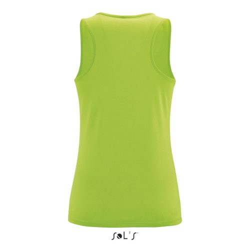 Női ujjatlan sport trikó, SOL'S SO02117, Neon Green-2XL