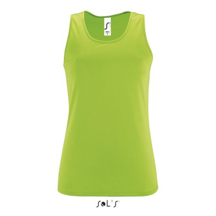 Női ujjatlan sport trikó, SOL'S SO02117, Neon Green-XL