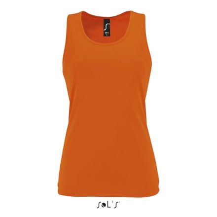 Női ujjatlan sport trikó, SOL'S SO02117, Neon Orange-XL