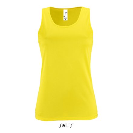 Női ujjatlan sport trikó, SOL'S SO02117, Neon Yellow-2XL