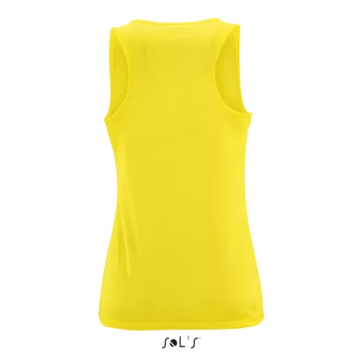 Női ujjatlan sport trikó, SOL'S SO02117, Neon Yellow-XL