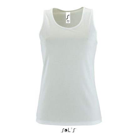 Női ujjatlan sport trikó, SOL'S SO02117, White-XL