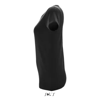   Női REGENT FIT kreknyakú rövid ujjú póló, SOL'S SO02758, Deep Black-S