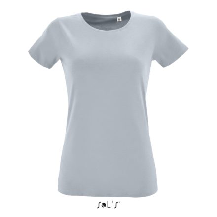 Női REGENT FIT kreknyakú rövid ujjú póló, SOL'S SO02758, Pure Grey-XL