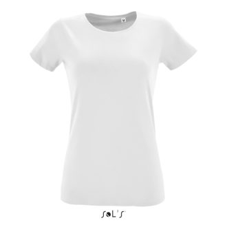   Női REGENT FIT kreknyakú rövid ujjú póló, SOL'S SO02758, White-M