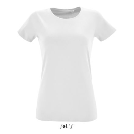 Női REGENT FIT kreknyakú rövid ujjú póló, SOL'S SO02758, White-XL