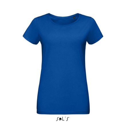 Női MARTIN testhezálló környakas rövid ujjú póló, SOL'S SO02856, Royal Blue-2XL