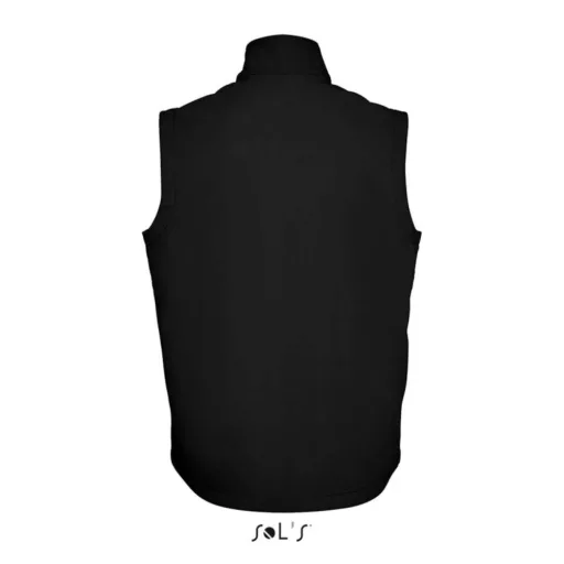 Férfi RACE cipzáras softshell mellény, SOL'S SO02887, Black-2XL