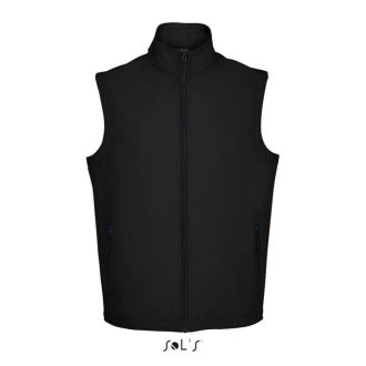   Férfi RACE cipzáras softshell mellény, SOL'S SO02887, Black-S