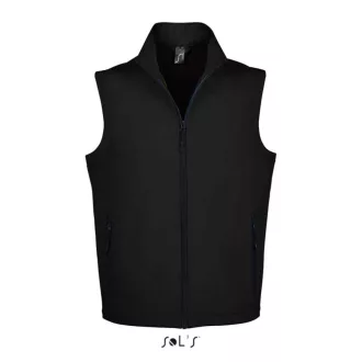   Férfi RACE cipzáras softshell mellény, SOL'S SO02887, Black-S