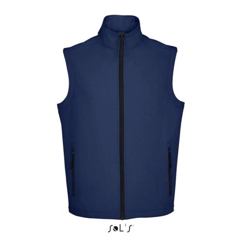 Férfi RACE cipzáras softshell mellény, SOL'S SO02887, French Navy-S