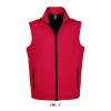 Férfi RACE cipzáras softshell mellény, SOL'S SO02887, Pepper Red-L