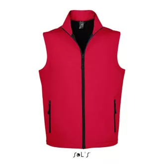   Férfi RACE cipzáras softshell mellény, SOL'S SO02887, Pepper Red-S