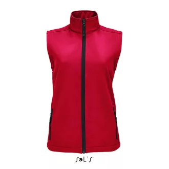   Női RACE cipzáras softshell mellény, SOL'S SO02888, Pepper Red-S