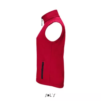   Női RACE cipzáras softshell mellény, SOL'S SO02888, Pepper Red-S