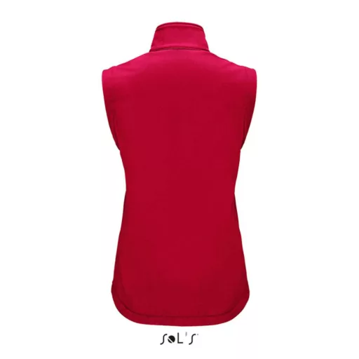 Női RACE cipzáras softshell mellény, SOL'S SO02888, Pepper Red-S